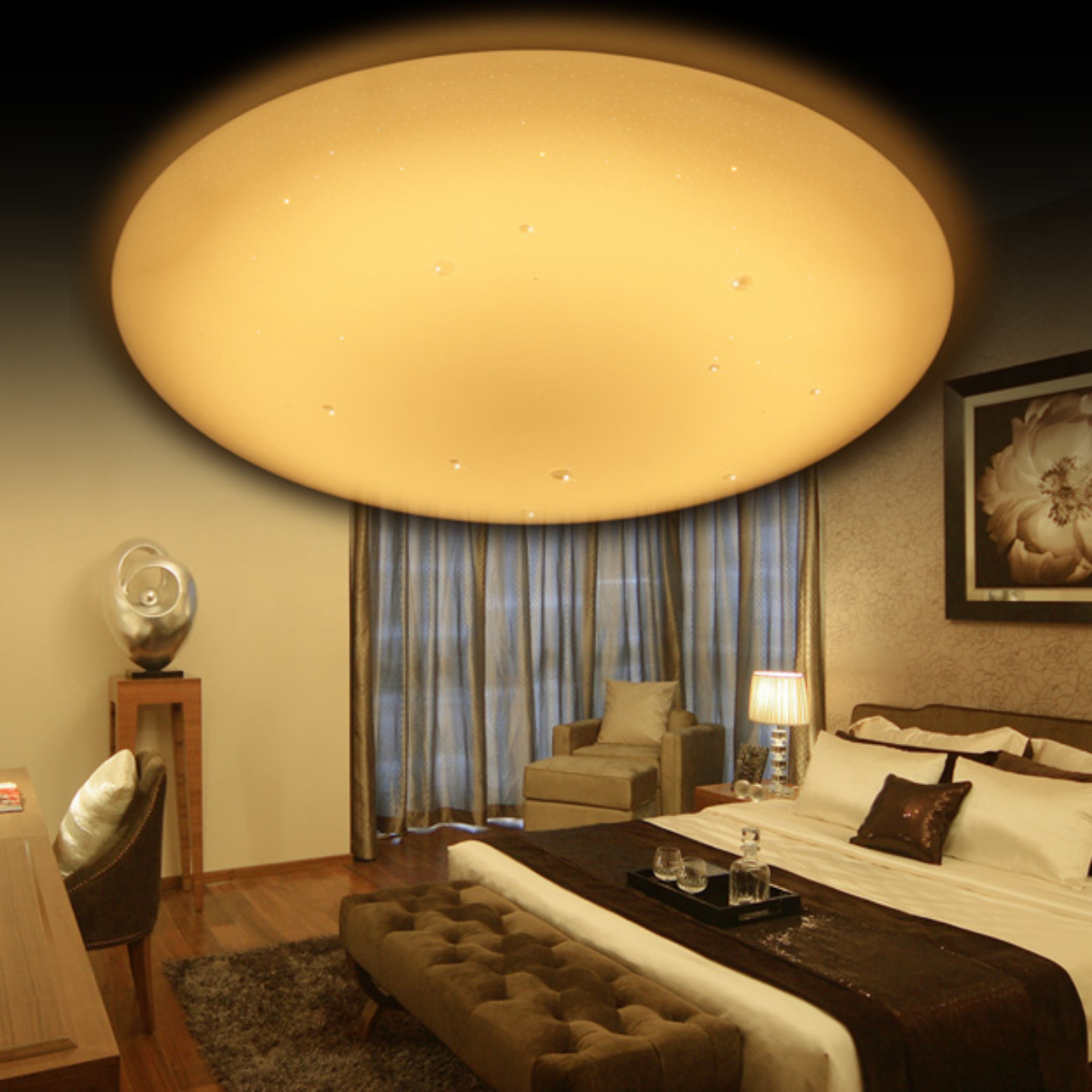 High Transmittance Dimmable Ceiling Light Fixtures Gentle Adjustment By APP